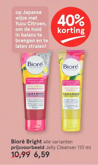 Etos Bioré bright 110ml aanbieding
