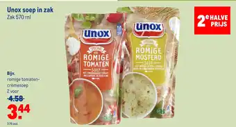 Makro Unox soep in zak aanbieding