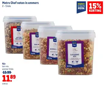 Makro Metro chef noten in emmers aanbieding