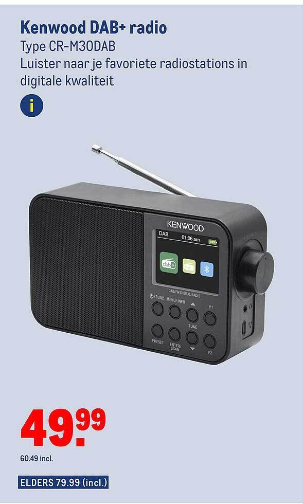 Kenwood dab+ radio aanbieding bij Makro