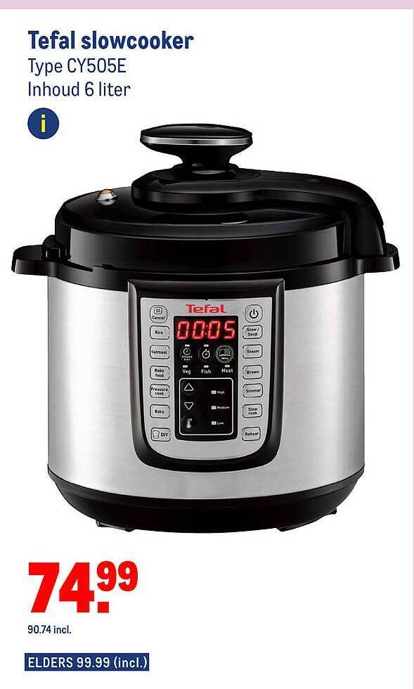 Tefal slowcooker aanbieding bij Makro