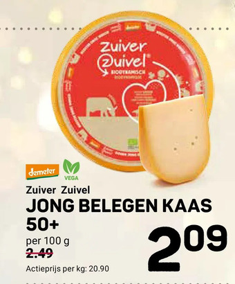 Ekoplaza Zuiver zuivel jong belegen kaas 50+ aanbieding