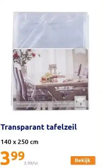 Action Transparant tafelzeil aanbieding