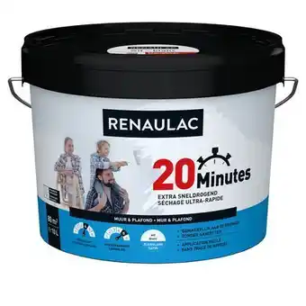 Praxis Renaulac latex 20 minutes zijdeglans wit 10l aanbieding