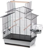 Bol.com Duvo+ vogelkooi iza iii met badhuisje - zwart/g... aanbieding