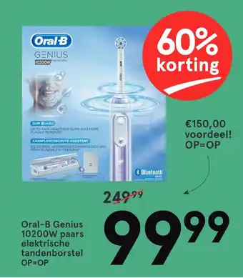 Etos Oral-B genius 10200W paars elektrische tandenborstel aanbieding