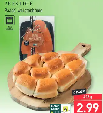 ALDI Paasei worstenbrood 425g aanbieding