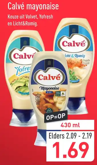 ALDI Calvé mayonaise 430ml aanbieding