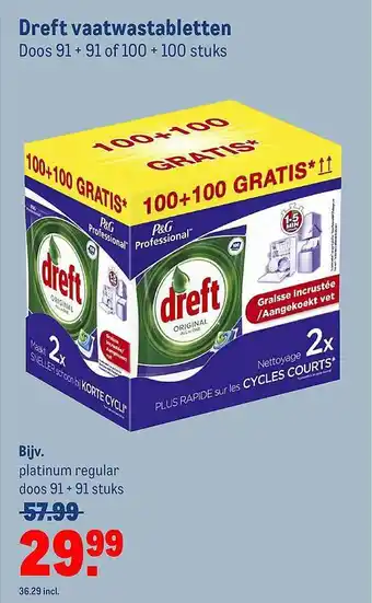 Makro Dreft vaatwastabletten aanbieding