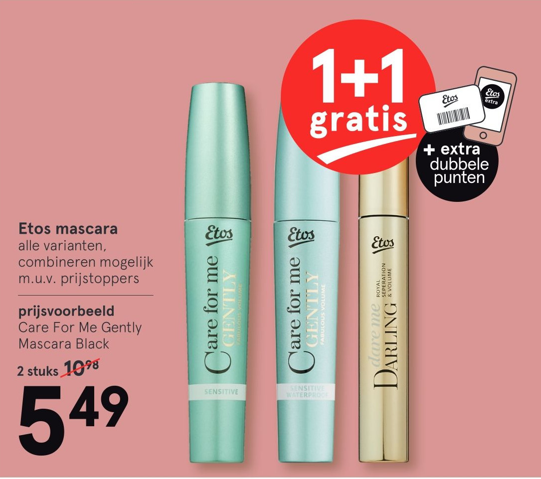 Etos mascara aanbieding bij Etos