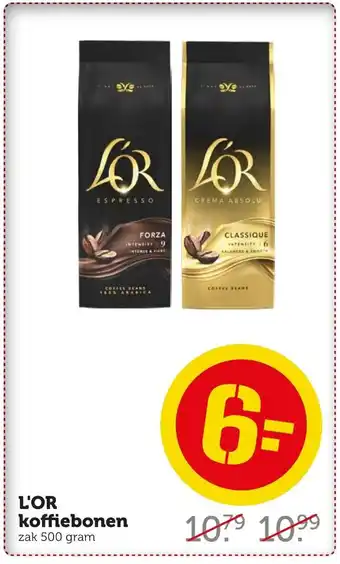 Coop L'or koffiebonen zak 500gram aanbieding