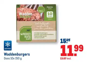 Makro Waddenburgers 150g aanbieding