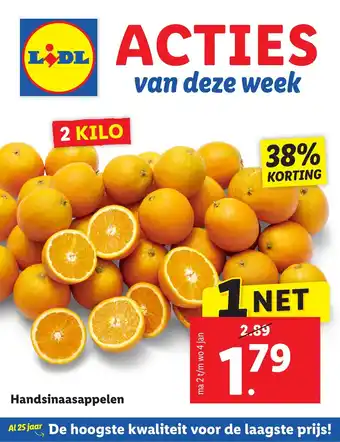 Lidl Handsinaasappelen 2 kilo aanbieding