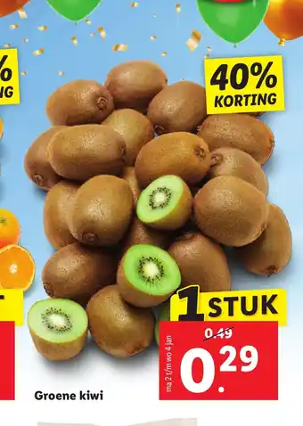 Lidl Groene kiwi 1 stuk aanbieding