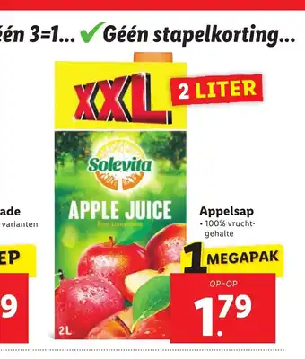 Lidl Solevita Appelsap aanbieding