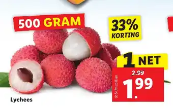 Lidl Lychees 500 gram aanbieding