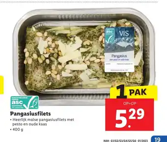 Lidl Pangasiusfilets 400 g aanbieding