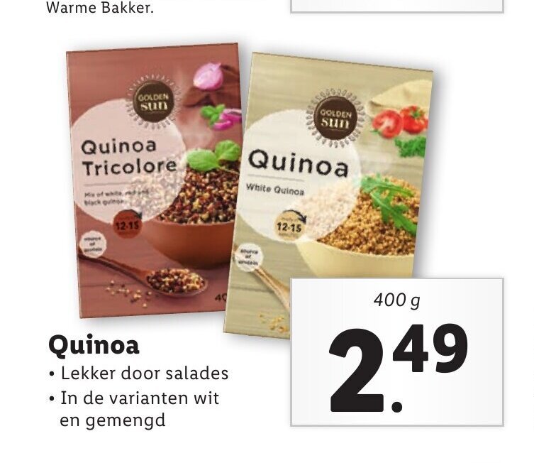 Quinoa 400 g aanbieding bij Lidl