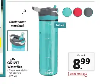 Lidl Crivit Waterfles 700 ml aanbieding