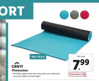 Lidl Crivit Fitnessmat 150 x 70 cm aanbieding