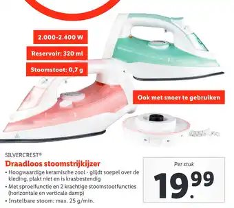 Lidl Draadloos stoomstrijkijzer aanbieding