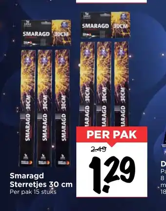 Vomar Voordeelmarkt Smaragd Sterretjes 30 cm 15 stuks per pak aanbieding