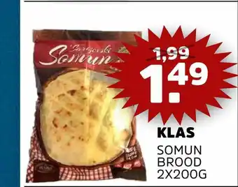 Sahan Supermarkten Klas somun brood 2x200g aanbieding