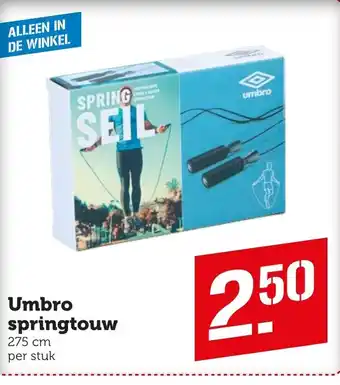 Coop Umbro springtouw 275cn per stuk aanbieding