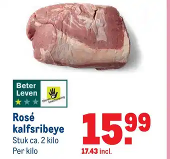 Makro Rosé kalfsribeye 2kilo aanbieding