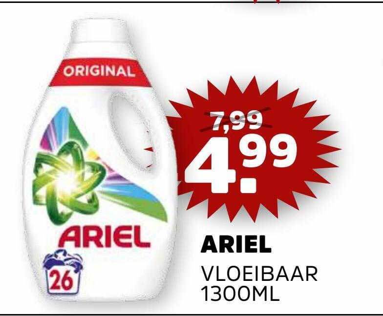 Ariel vloeibaar 1300ml aanbieding bij Sahan Supermarkten