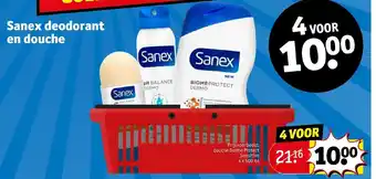 Kruidvat Sanex deodorant en douche 4x500ml aanbieding