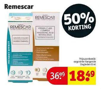 Kruidvat Remescar oogcreme hangende oogleden 8ml aanbieding