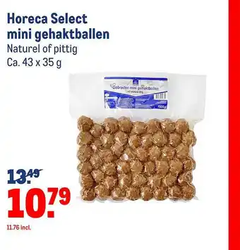 Makro Horeca Select mini gehaktballen 43x35 g aanbieding