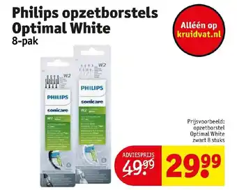 Kruidvat Philips opzetborstels optimal white 8-pak aanbieding