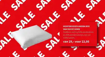 Nijhof Hoofdkussen amora box van ducky dons aanbieding