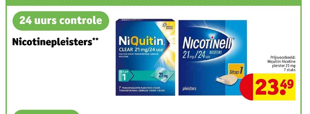 Niquitin Clear Nicotinepleisters 21 mg Stap 1 14 stuks