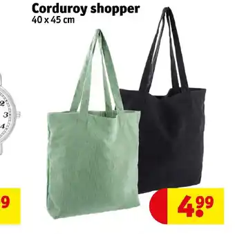 Kruidvat Corduroy shopper 40x45 cm aanbieding