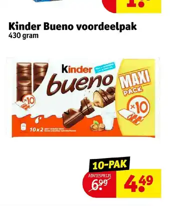 Kruidvat Kinder Bueno voordeelpak 430 gram aanbieding