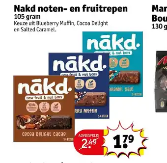 Kruidvat Nakd noten- en fruitrepen aanbieding