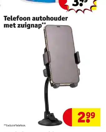 Kruidvat Telefoon autohouder met zuignap** aanbieding