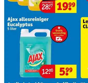 Kruidvat Ajax allesreiniger Eucalyptus 5 liter aanbieding