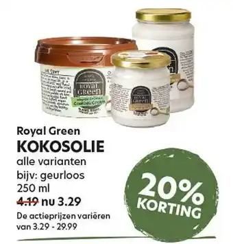 Natuurwinkel Royal green kokosolie aanbieding