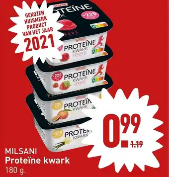 ALDI Milsani proteine kwark 180g aanbieding