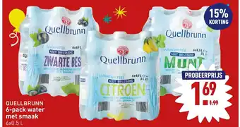 ALDI Quellbrunn 6-pack water met smaak aanbieding