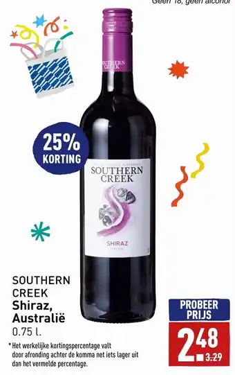 ALDI Southern creek shiraz australie aanbieding