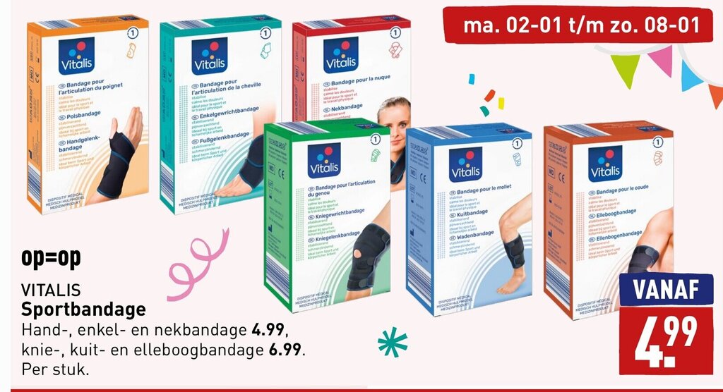 Vitalis sportbandage aanbieding bij ALDI