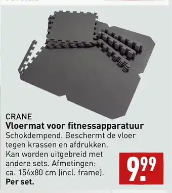 ALDI Crane vloermat voor fitnessapparatuur aanbieding