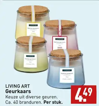 ALDI Living art geurkaars aanbieding