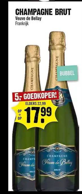 Dirck 3 Champagne brut veuve de bellay aanbieding