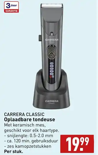 ALDI Carrera classic oplaadbare tondeuse aanbieding